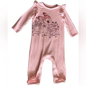 Disney Jumping Beans Bambi Baby Girl Flutter Jumpsuit Size 12 Month